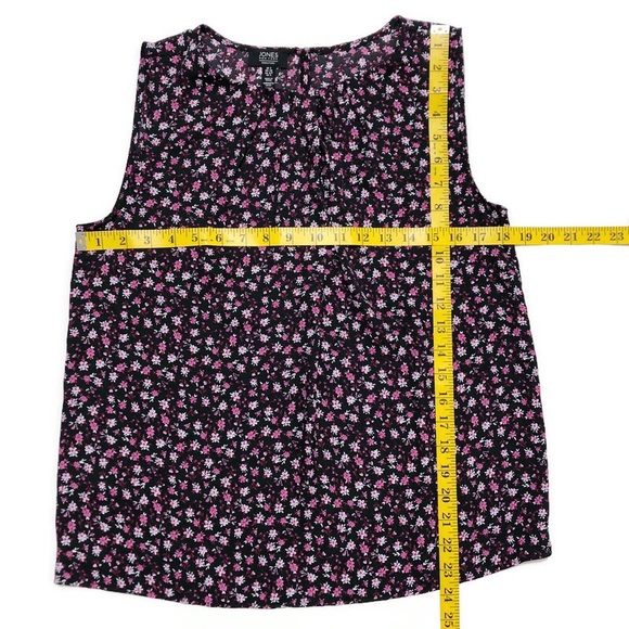 JONES NEW YORK Floral Sleeveless Blouse - Picture 14 of 14